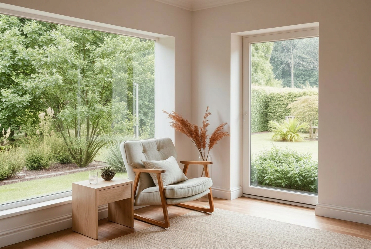 Reading nook overlooking the garden